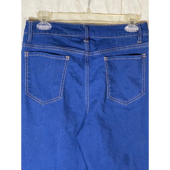No Boundaries size 13 stretch jeans 4 button closure dark blue with gold 11" ris - Picture 11 of 13